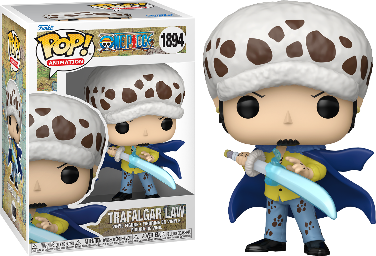 FUN83809 One Piece - Trafalgar Law with Blue Anesthesia Pop! Vinyl - Funko - Titan Pop Culture