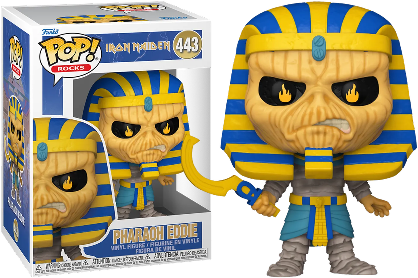 FUN84022 Iron Maiden: 50th Anniversary - Pharaoh Eddie Pop! Vinyl - Funko - Titan Pop Culture