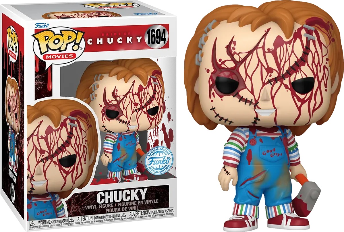 FUN84389 Bride of Chucky - Chucky (Battle Damaged) Pop! Vinyl [RS] - Funko - Titan Pop Culture