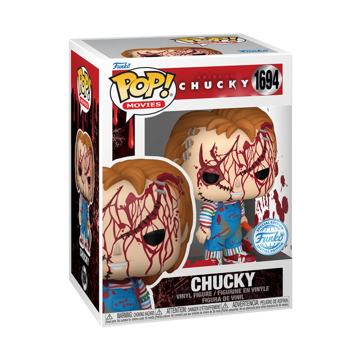 FUN84389 Bride of Chucky - Chucky (Battle Damaged) Pop! Vinyl [RS] - Funko - Titan Pop Culture