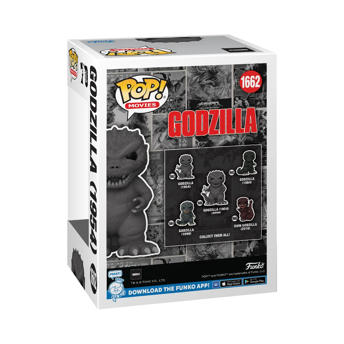 FUN84398 Godzilla: 70th Anniversary - Godzilla (1954) US Exclusive Metallic Pop! Vinyl [RS] - Funko - Titan Pop Culture