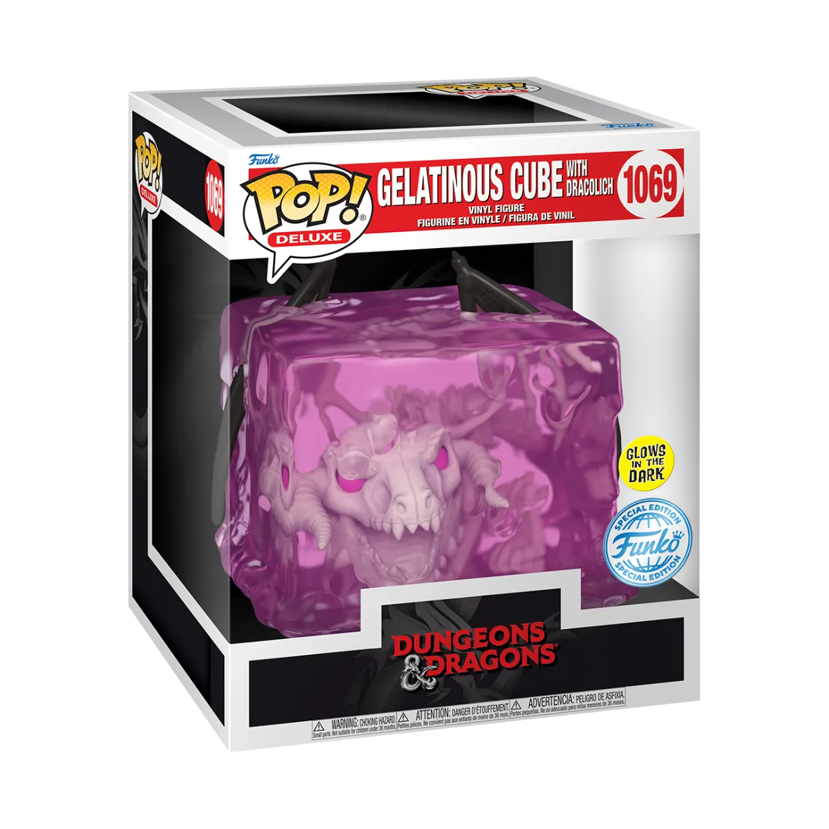 FUN84422 Dungeons & Dragons - Gelatinous Cube with Dracolich US Exclusive Glow Pop! Deluxe [RS] - Funko - Titan Pop Culture