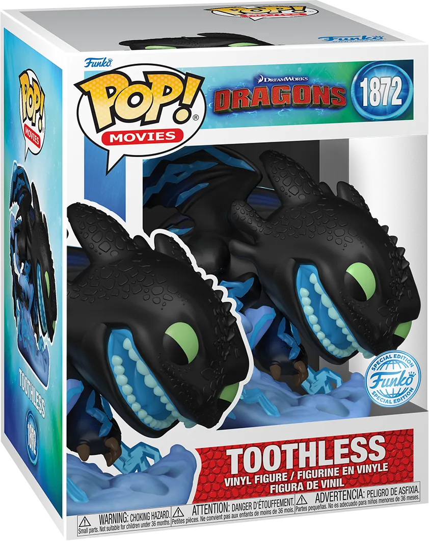 FUN84428 How to Train Your Dragon - Toothless with Lightning US Exclusive Pop! Vinyl Premium [RS] - Funko - Titan Pop Culture