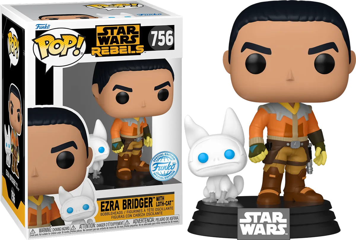 FUN84429 Star Wars: Rebels - Ezra with Loth-Cat US Exclusive Pop! Vinyl [RS] - Funko - Titan Pop Culture