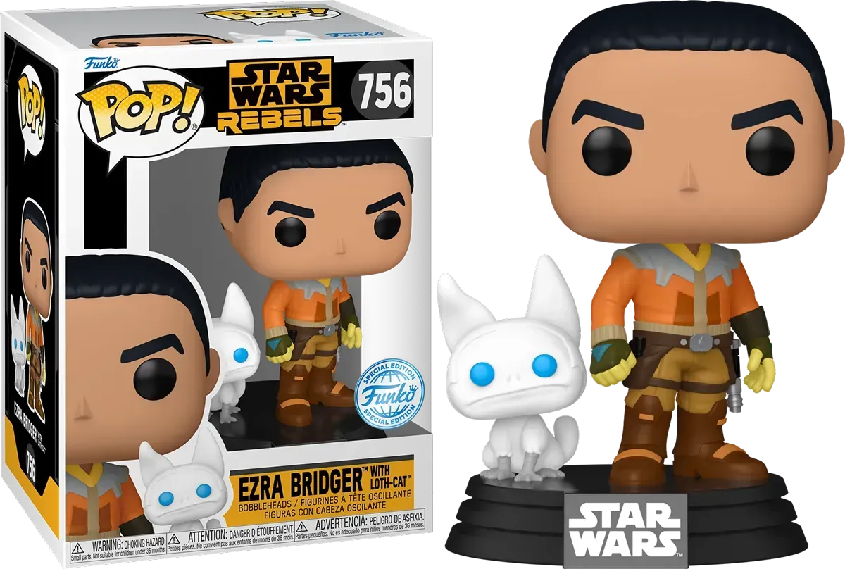 FUN84429 Star Wars: Rebels - Ezra with Loth-Cat US Exclusive Pop! Vinyl [RS] - Funko - Titan Pop Culture