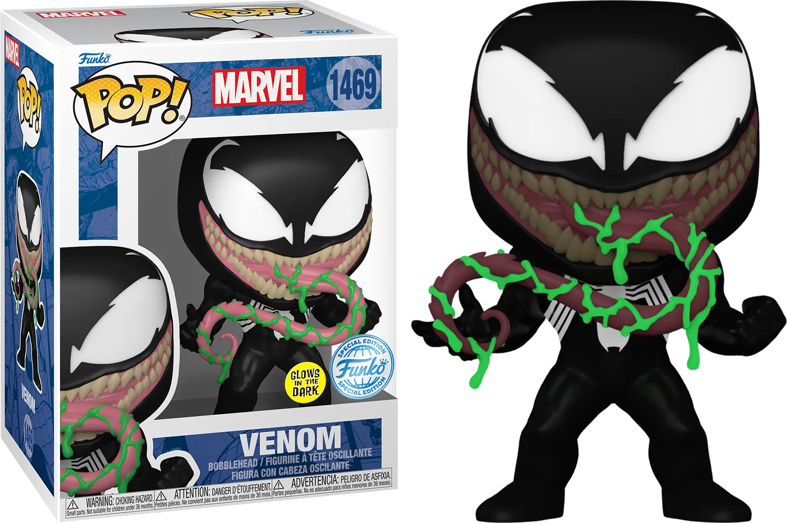 FUN84452 Marvel Comics - Venom (with Ooze) US Exclusive Glow Pop! Vinyl [RS] - Funko - Titan Pop Culture