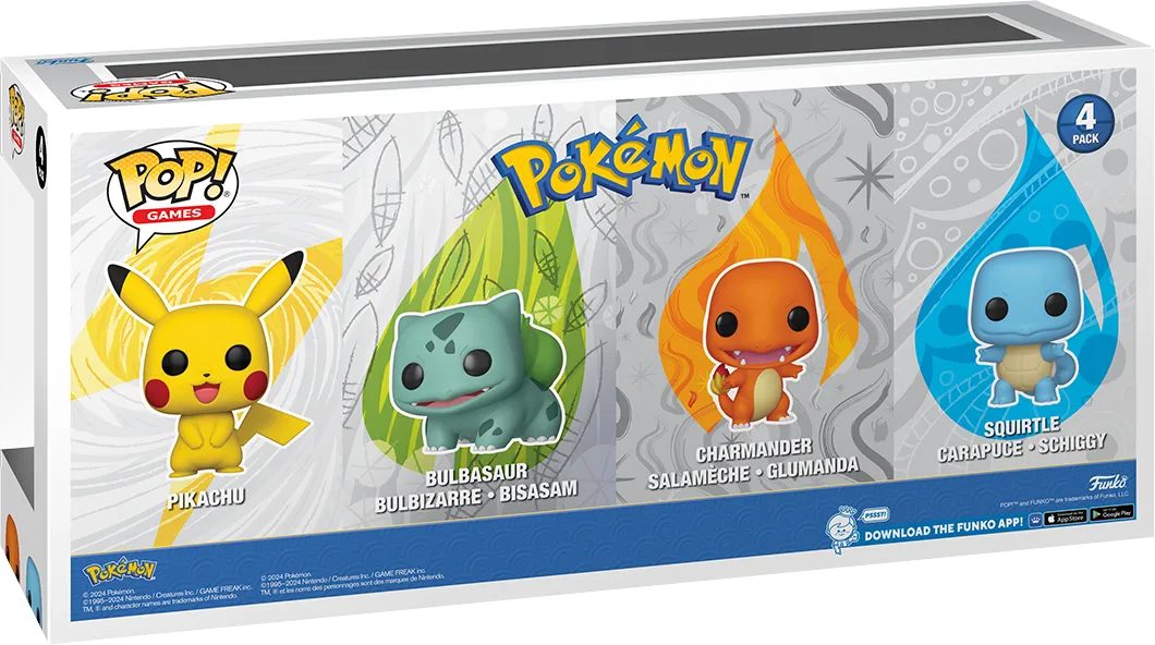 FUN84463 Pokemon - Starters US Exclusive Pop! Vinyl 4-Pack [RS] - Funko - Titan Pop Culture