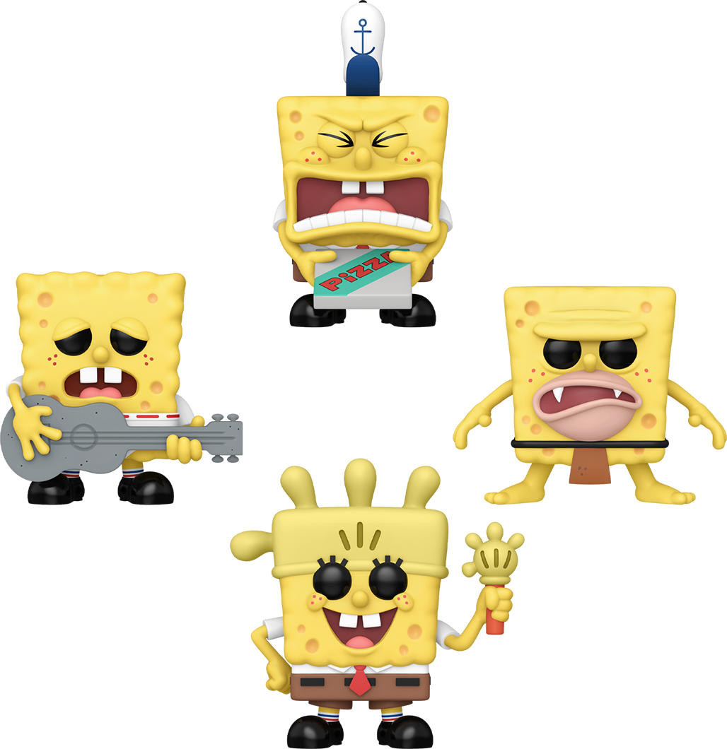 Spongebob Squarepants - Spongebob Squarepants Glow in the Dark Pop! Vinyl 4-Pack [RS]