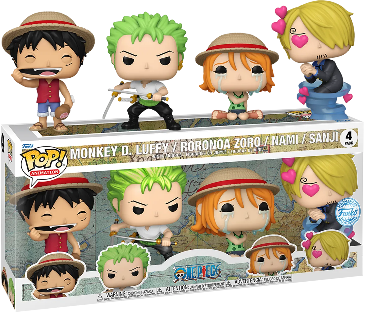 FUN84472 One Piece - Refresh US Exclusive Pop! Vinyl 4-Pack [RS] - Funko - Titan Pop Culture