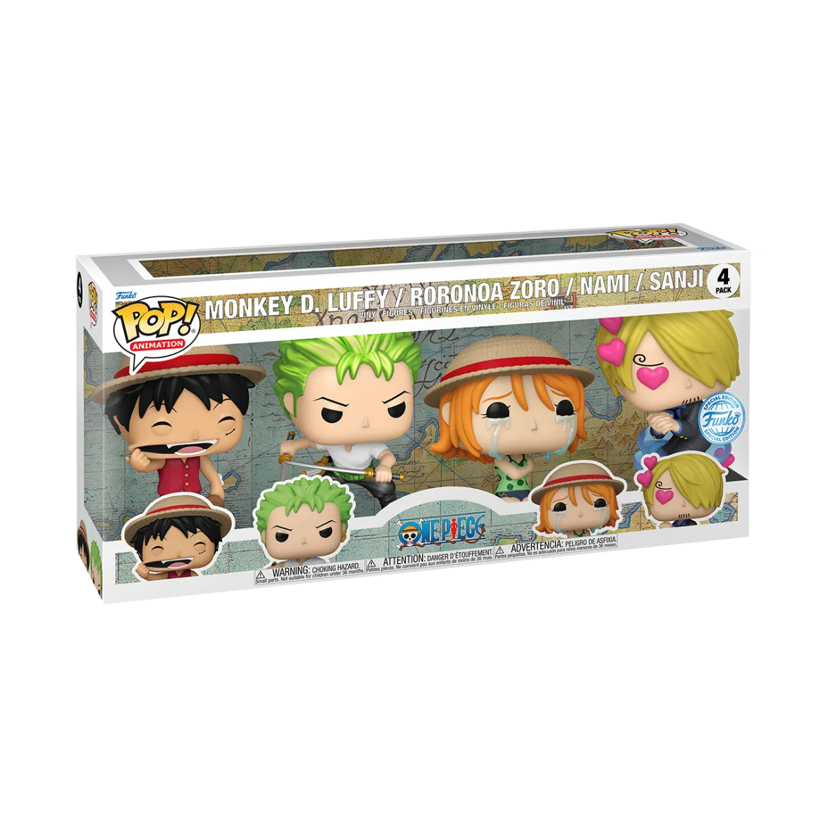 FUN84472 One Piece - Refresh US Exclusive Pop! Vinyl 4-Pack [RS] - Funko - Titan Pop Culture