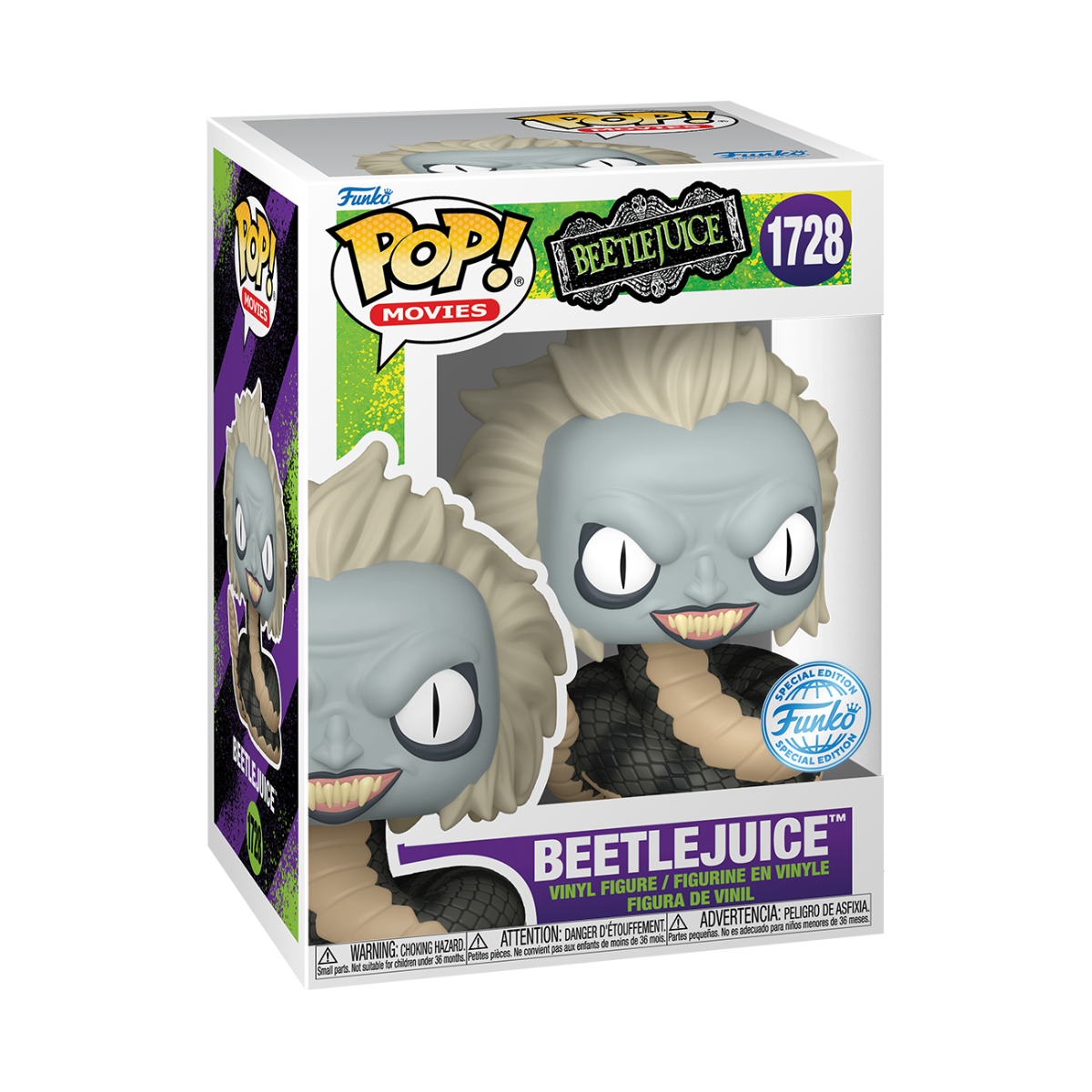 FUN84491 Beetlejuice - Beetlejuice (Rattlesnake) Exclusive Pop! Vinyl [RS] - Funko - Titan Pop Culture