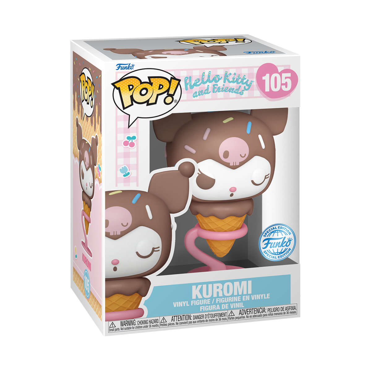 FUN84492 Hello Kitty - Kuromi (Ice Cream Cone) US Exclusive Pop! Vinyl [RS] - Funko - Titan Pop Culture