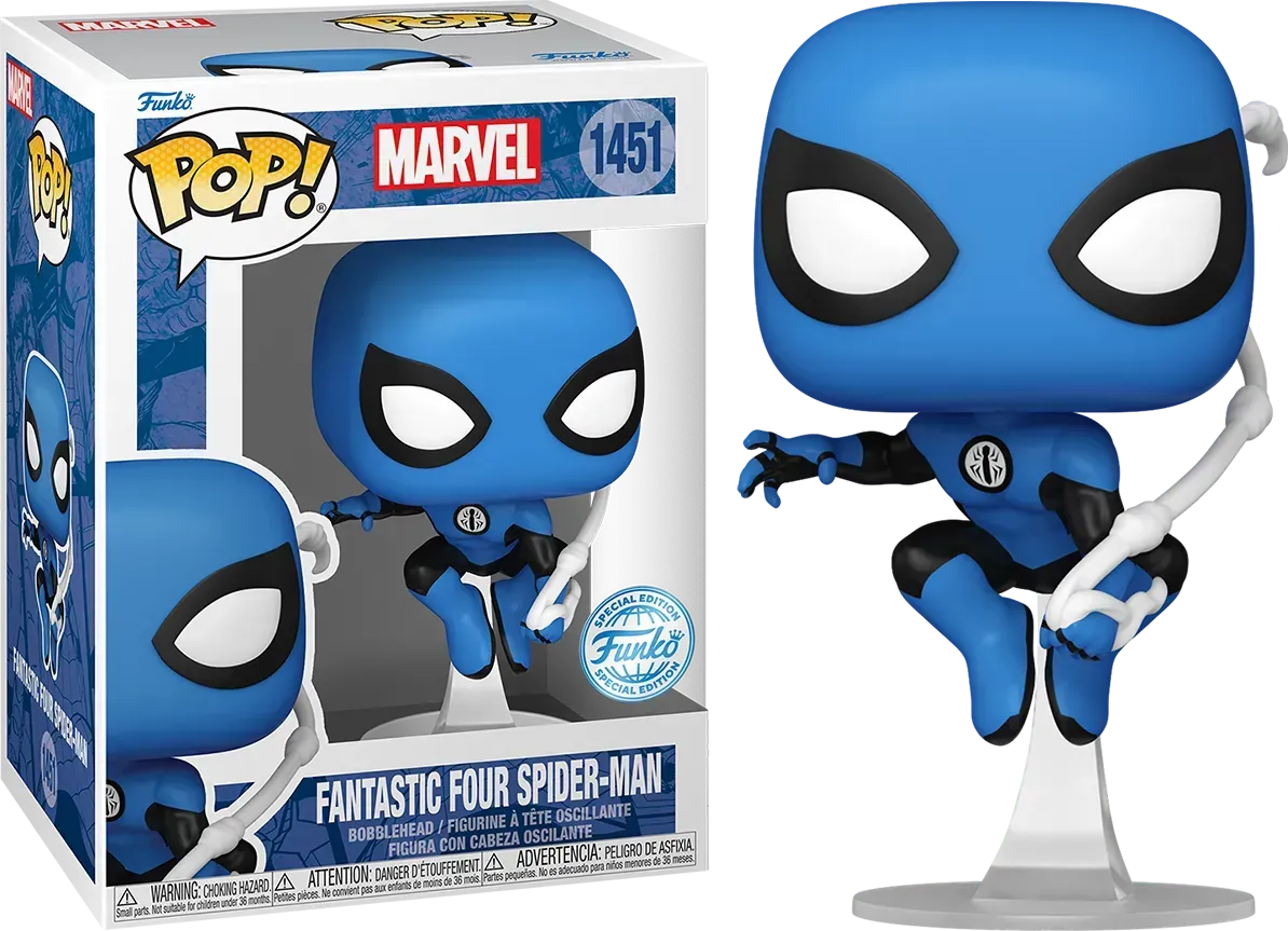 FUN84525 Marvel Comics - Fantastic Four Spider-Man US Exclusive Pop! Vinyl [RS] - Funko - Titan Pop Culture