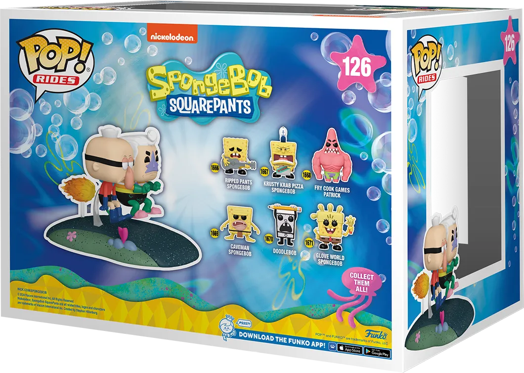 FUN84572 Spongebob Squarepants - Mermaidman & Barnacleboy with Invisible Boat US Exclusive Pop! Ride [RS] - Funko - Titan Pop Culture