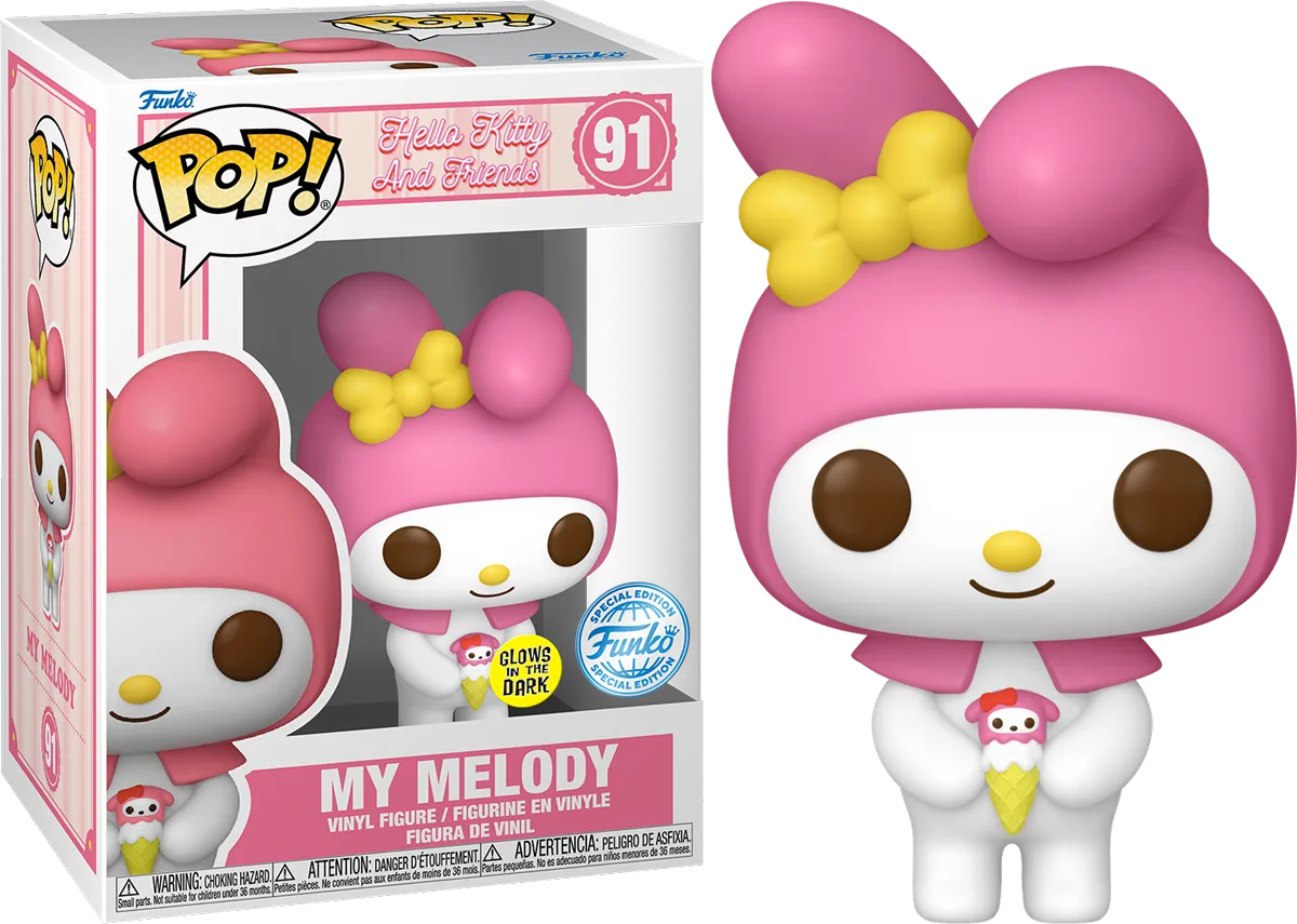 FUN84593 Hello Kitty and Friends - My Melody Glow-in-the-Dark Pop! Vinyl - Funko - Titan Pop Culture