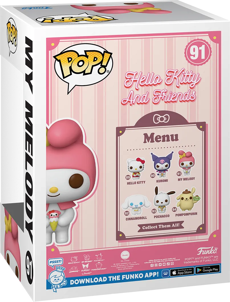 FUN84593 Hello Kitty and Friends - My Melody Glow-in-the-Dark Pop! Vinyl - Funko - Titan Pop Culture