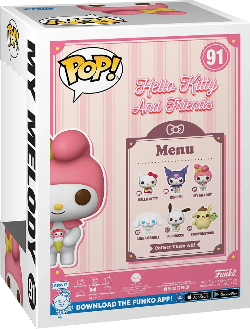 FUN84593 Hello Kitty - My Melody US Exclusive Glow Pop! Vinyl [RS] - Funko - Titan Pop Culture