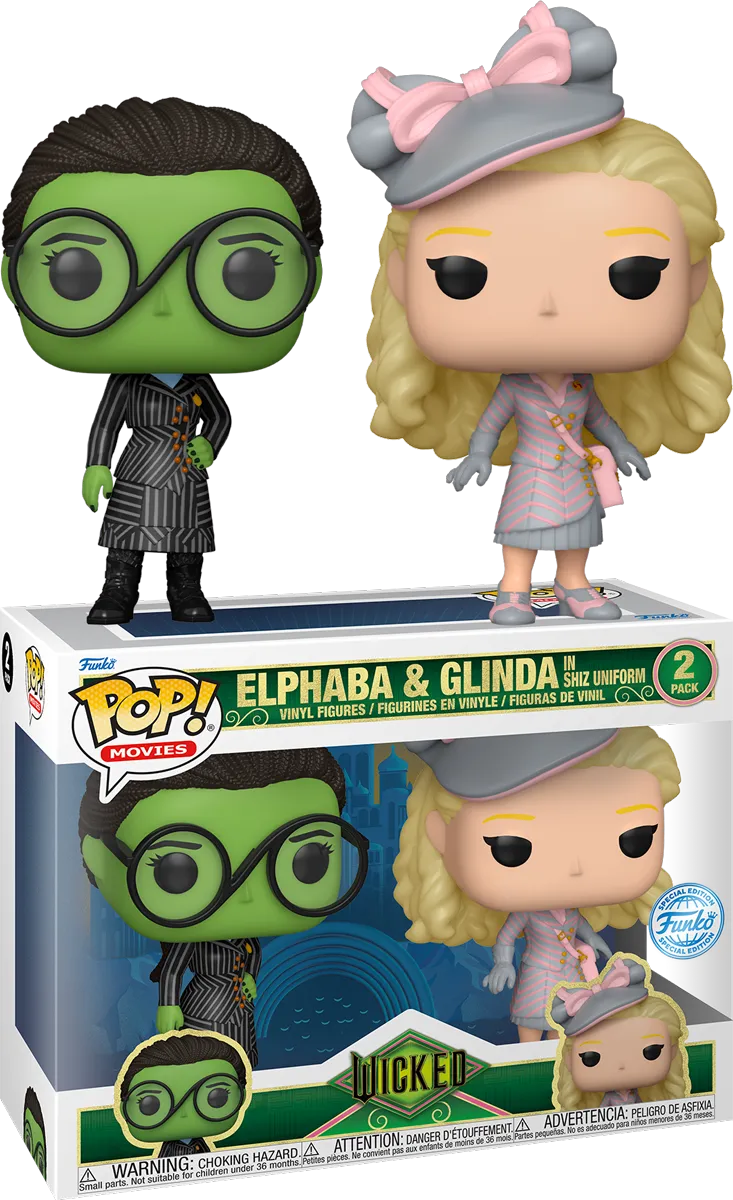 FUN84859 Wicked (2024) - Glinda & Elphaba in Shiz Uniform US Exclusive Pop! 2-Pack [RS] - Funko - Titan Pop Culture