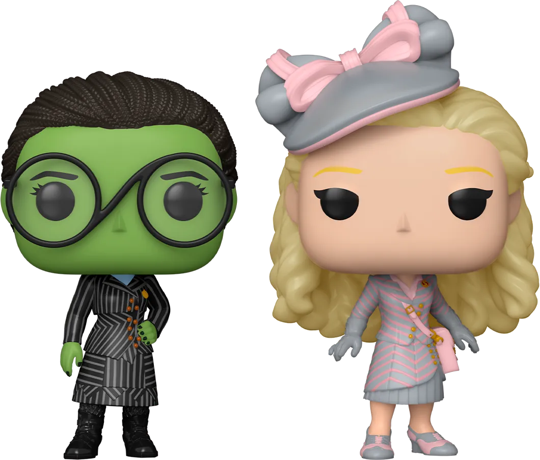 FUN84859 Wicked (2024) - Glinda & Elphaba in Shiz Uniform US Exclusive Pop! 2-Pack [RS] - Funko - Titan Pop Culture