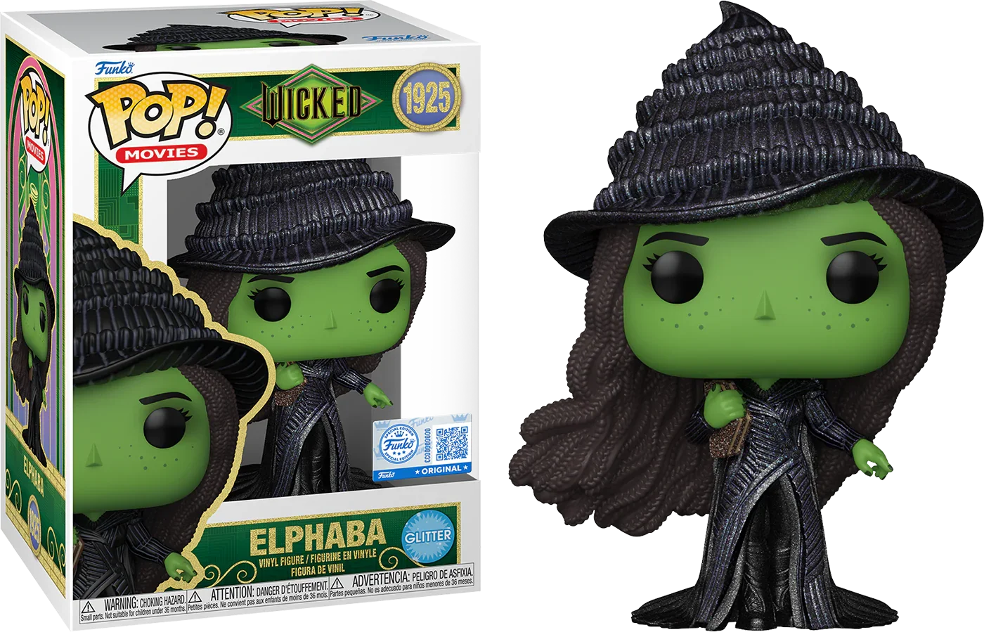 Wicked (2025) - Elphaba US Exclusive Glitter Pop! Vinyl [RS]