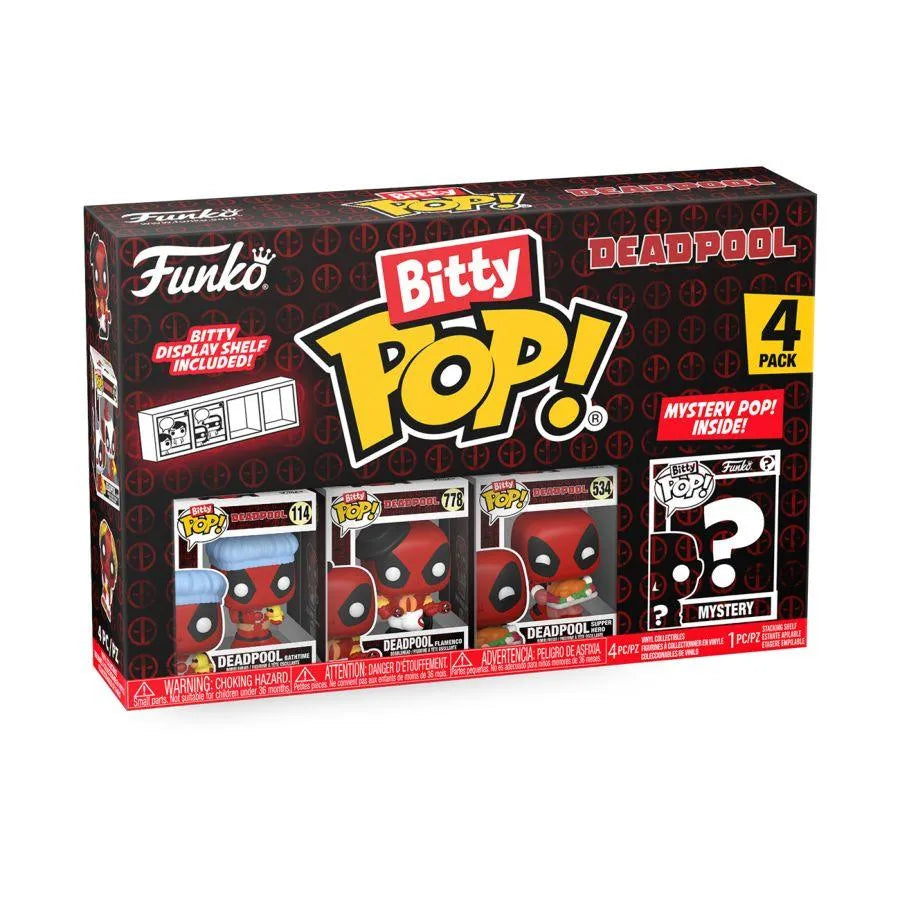 FUN84960 Deadpool - Bathtime Bitty Pop! 4 -Pack - Funko - Titan Pop Culture