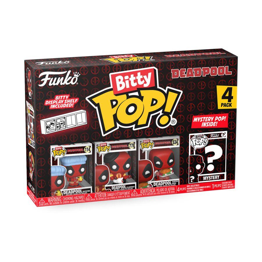 FUN84960 Deadpool - Bathtime Bitty Pop! 4 -Pack - Funko - Titan Pop Culture