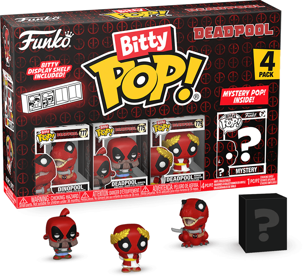 FUN84961 Deadpool - Dinopool Bitty Pop! 4 -Pack - Funko - Titan Pop Culture