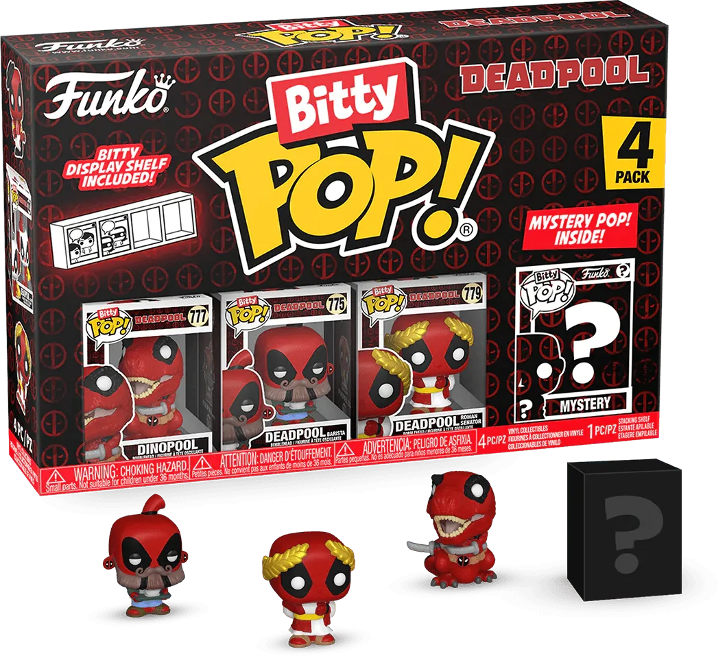 FUN84961 Deadpool - Dinopool Bitty Pop! 4 -Pack - Funko - Titan Pop Culture