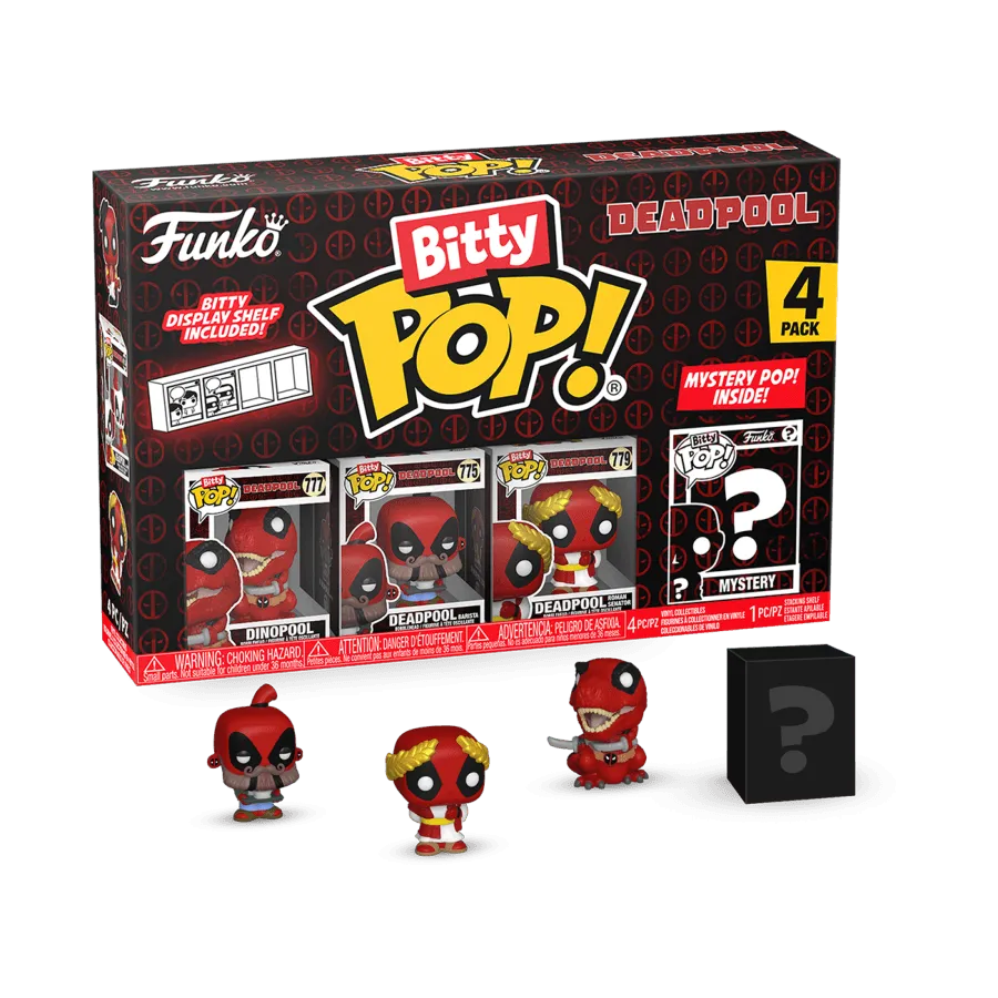 FUN84961 Deadpool - Dinopool Bitty Pop! 4 -Pack - Funko - Titan Pop Culture