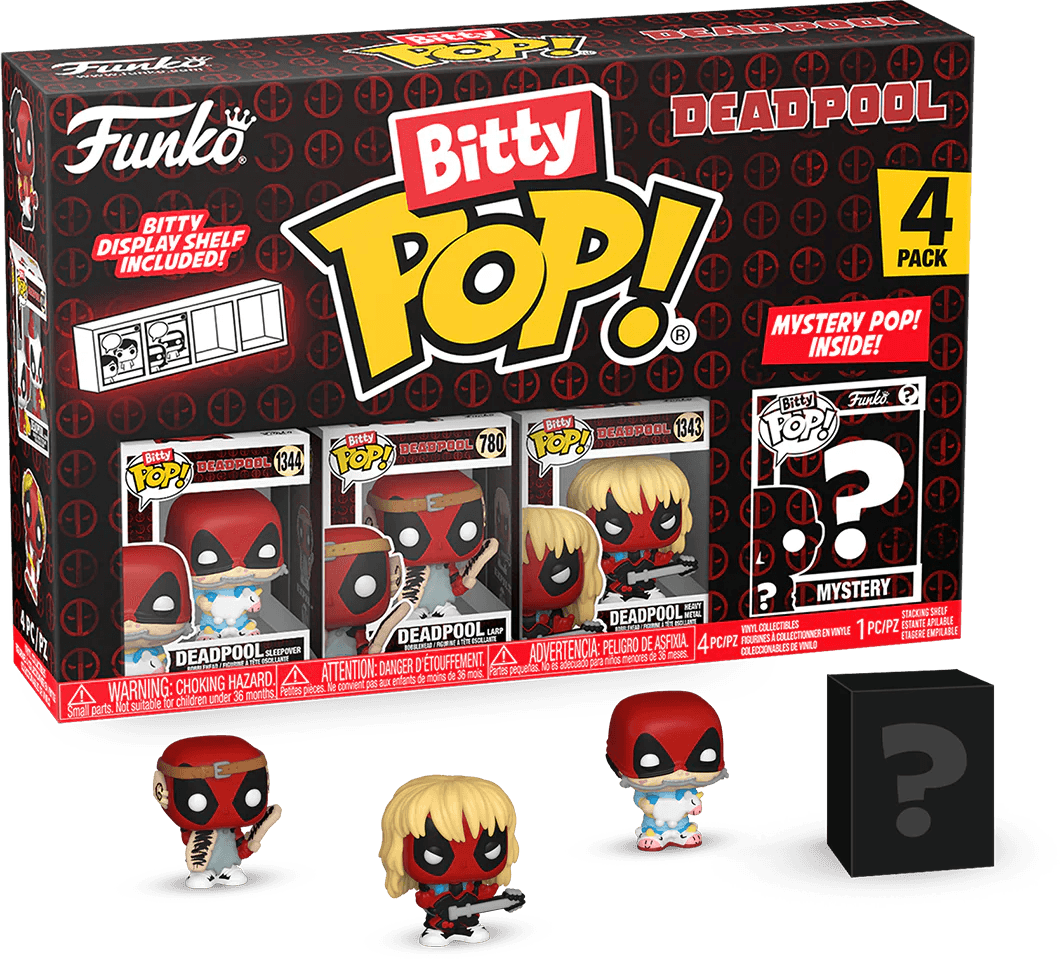 FUN84962 Deadpool - Sleepover Bitty Pop! 4 -Pack - Funko - Titan Pop Culture