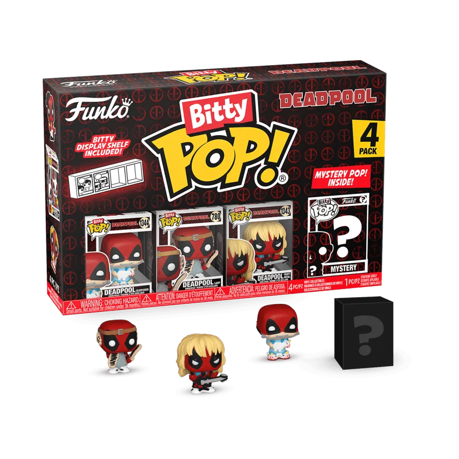 FUN84962 Deadpool - Sleepover Bitty Pop! 4 -Pack - Funko - Titan Pop Culture