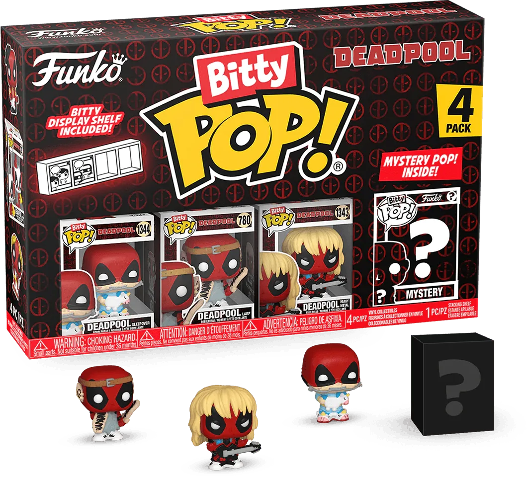 FUN84962 Deadpool - Sleepover Bitty Pop! 4 -Pack - Funko - Titan Pop Culture