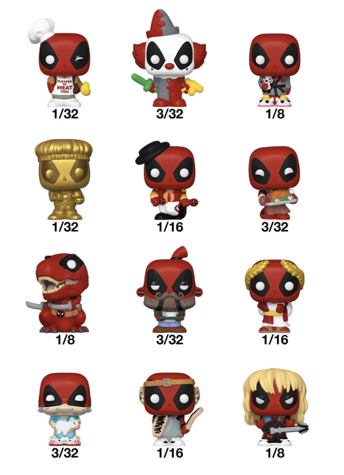 FUN84964 Deadpool - Bitty Pop! Blind Bag Assortment (Display of 32) - Funko - Titan Pop Culture