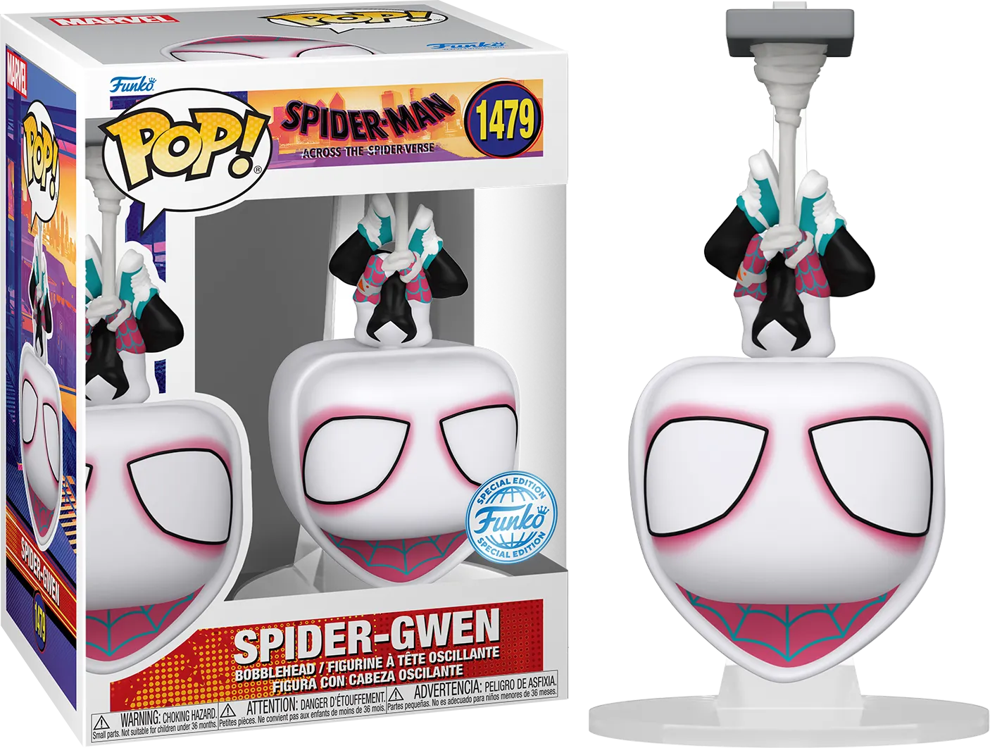 FUN84977 Spider-Man: Across the Spider-Verse - Spider-Gwen (Upside Down) US Exclusive Pop! Vinyl [RS] - Funko - Titan Pop Culture