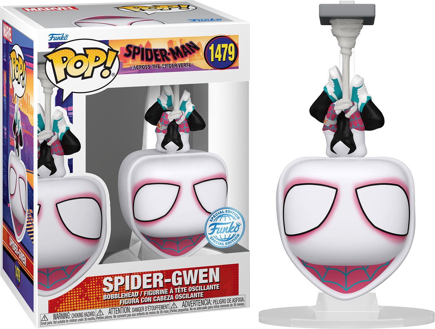 Spider-Man: Across the Spider-Verse - Spider-Gwen (Upside Down) US Exclusive Pop! Vinyl [RS]