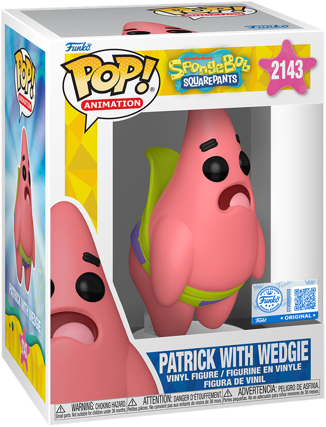 Bob Esponja - Patricio con calzón chino (exclusivo de EE. UU.) Pop! Vinyl [RS]