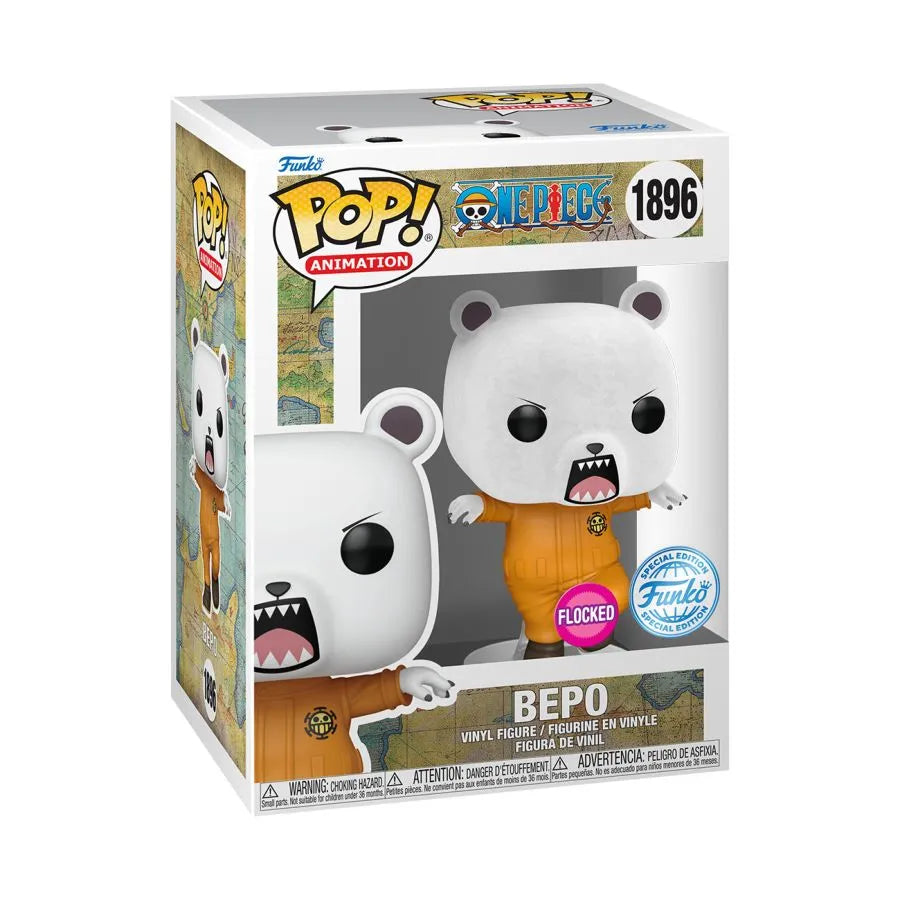 FUN84987 One Piece - Bepo US Exclusive Flocked Pop! Vinyl [RS] - Funko - Titan Pop Culture
