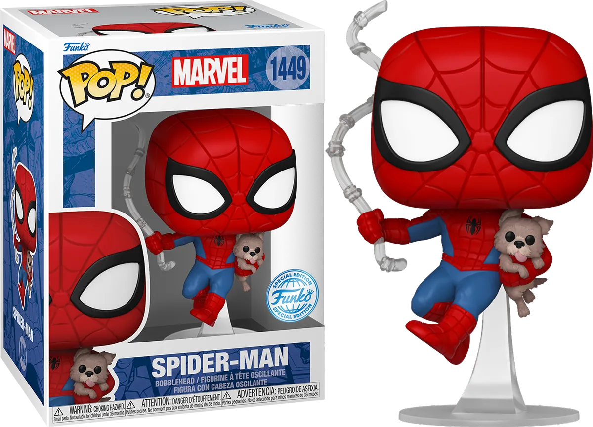 Marvel Comics - Spiderman with "Sandwich the Dog" Exclusive Pop! Vinyl [RS]