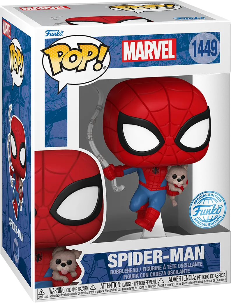 Marvel Comics - Spiderman with "Sandwich the Dog" Exclusive Pop! Vinyl [RS]