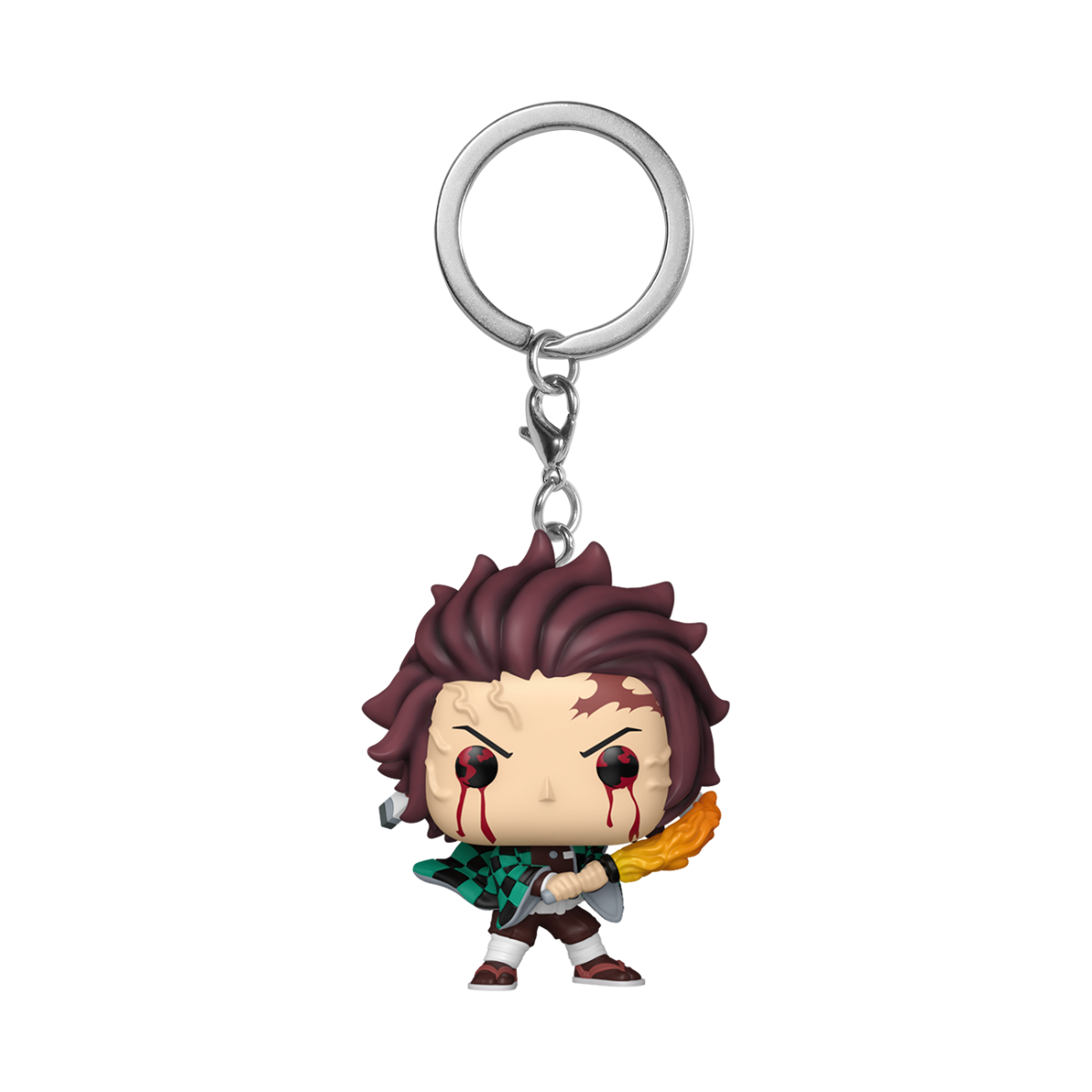 FUN85334 Demon Slayer - Tanjiro Kamado (Sun Breathing) Pop! Keychain - Funko - Titan Pop Culture