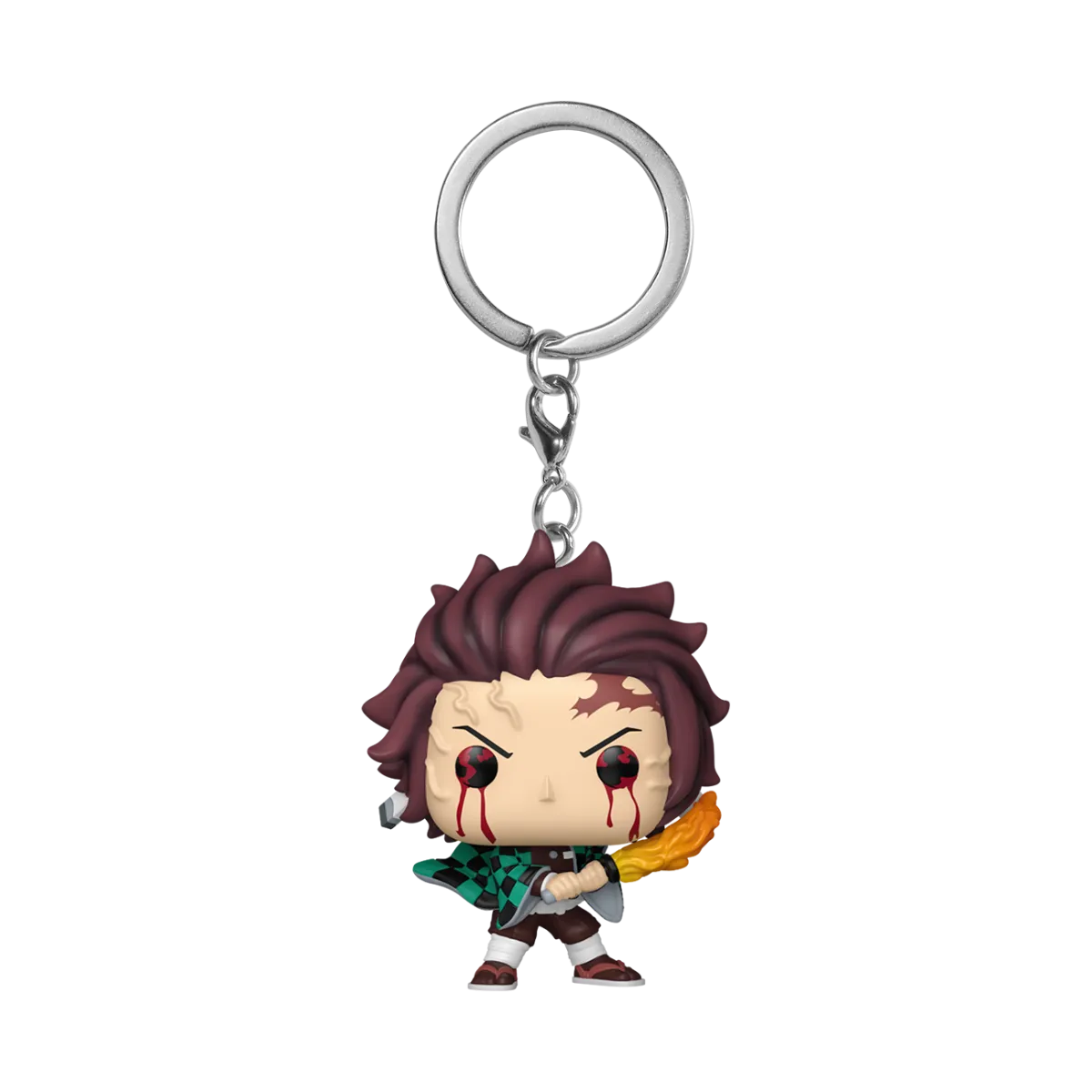 FUN85334 Demon Slayer - Tanjiro Kamado (Sun Breathing) Pop! Keychain - Funko - Titan Pop Culture