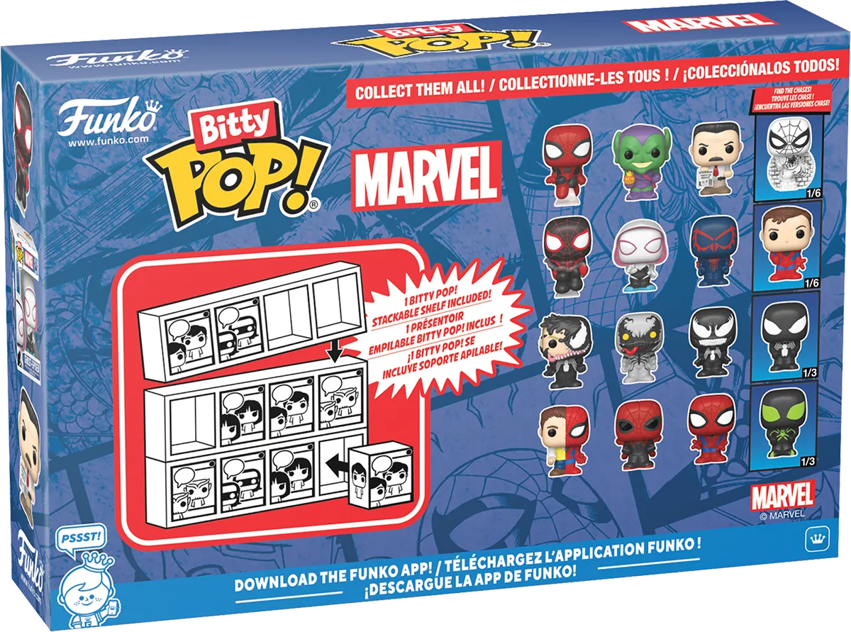 Spider-Man - Peter Parker Split Bitty Pop! 4-Pack