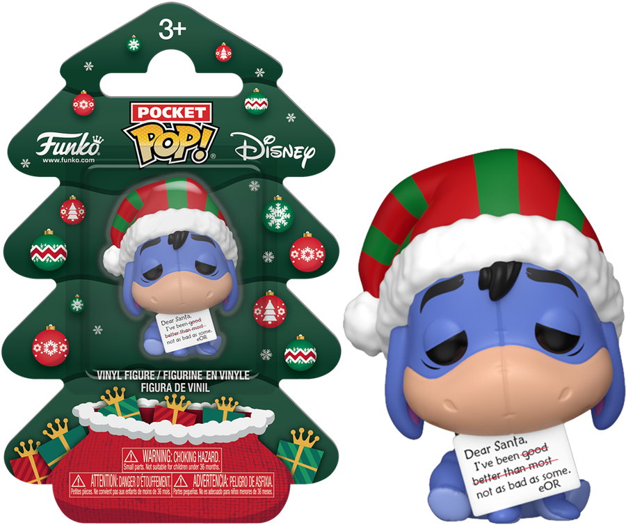 FUN86080 Winnie the Pooh - Eeyore Holiday Pocket Pop! Vinyl - Funko - Titan Pop Culture