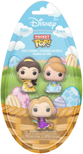 FUN86144 Disney: Princesses - Easter Pocket Pop! 3-Pack - Funko - Titan Pop Culture