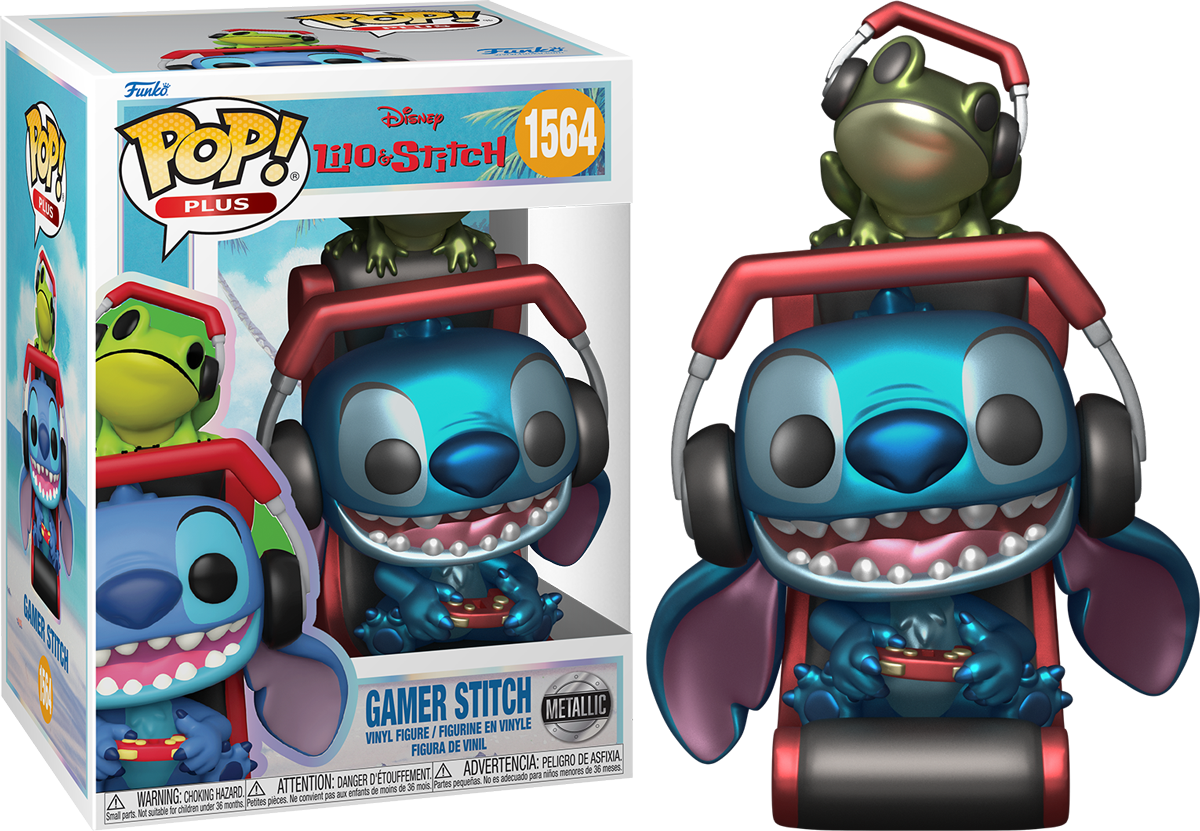 FUN87120 Lilo & Stitch - Gamer Stitch (Metallic) Pop! Vinyl - Funko - Titan Pop Culture