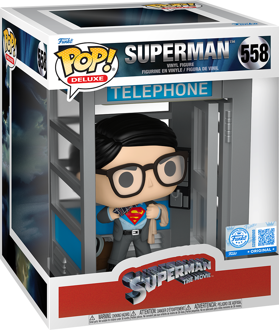 DC Comics - Superman in Phone Booth US Exclusive Pop! Deluxe [RS]