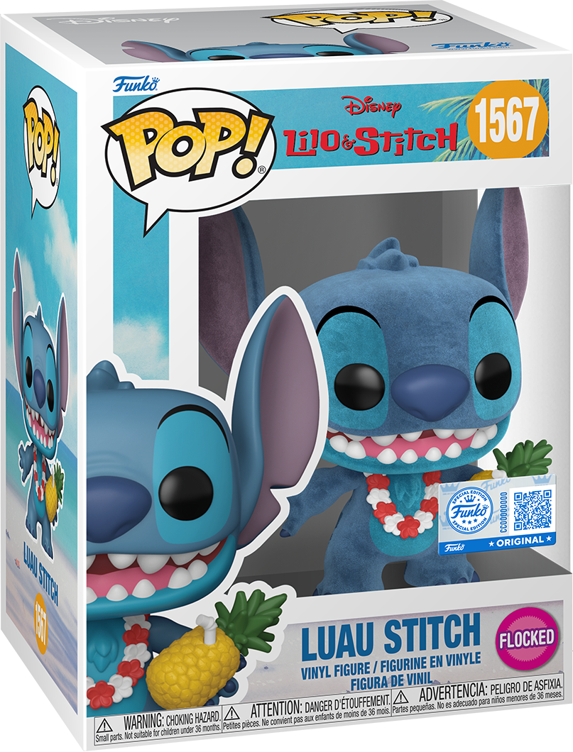 FUN87200 Lilo & Stitch - Luau Stitch US Exclusive Flocked Pop! Vinyl [RS] - Funko - Titan Pop Culture