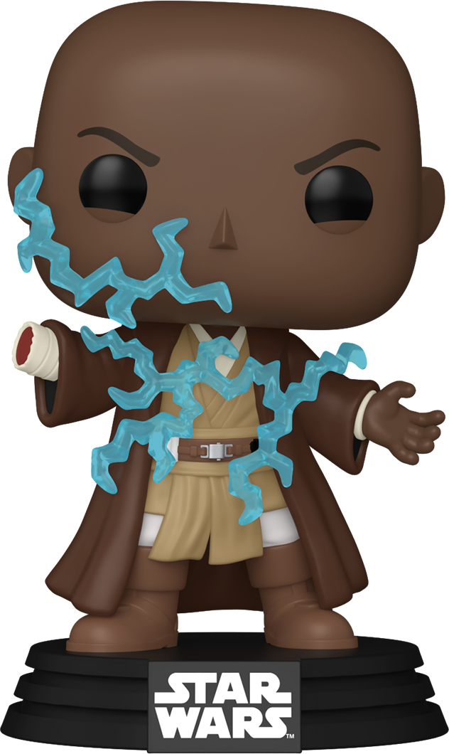 Star Wars: Revenge of the Sith - Mace Windu Electricity US Exclusive Glow Pop! Vinyl [RS]