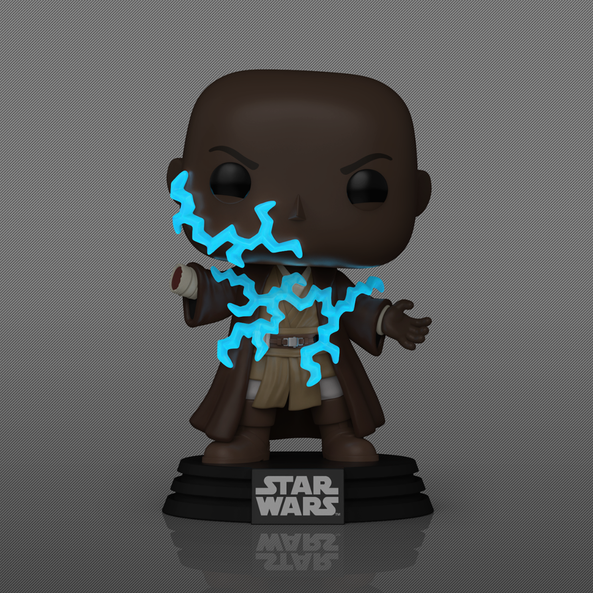 Star Wars: Revenge of the Sith - Mace Windu Electricity US Exclusive Glow Pop! Vinyl [RS]
