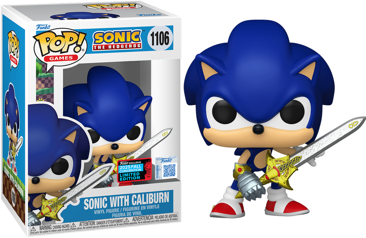 Sonic the Hedgehog - Sonic with Caliburn Pop! Vinyl 2025 NYCC Exclusive [RS]